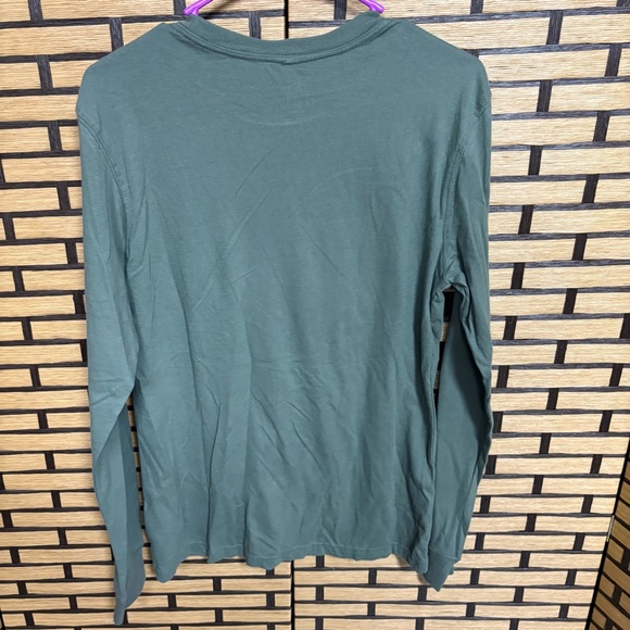 George Olive Green Pumpkin Long Sleeve Tee Size Small - Picture 2 of 6